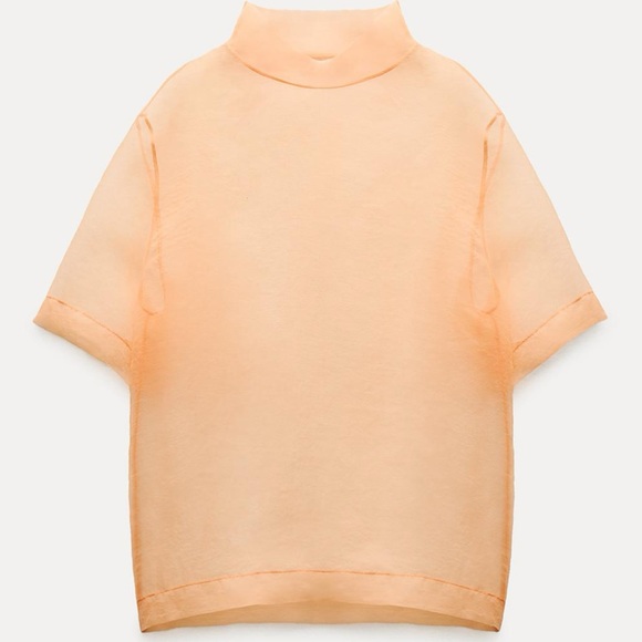 ZARA ORGANZA TOP SIZE M & MIDI SKIRT SIZE L - Picture 8 of 12